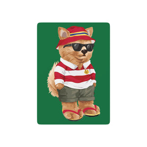 Kavi Green Poker Playing Cards — Novelty Deck with Stylish Canine Illustration