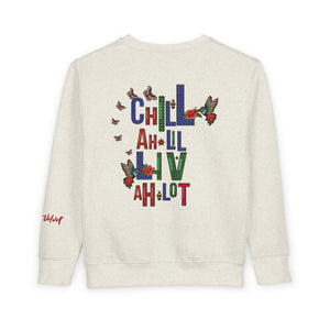 Toddler Sweatshirt — Colorful Floral Name Crewneck (Custom Kavi)