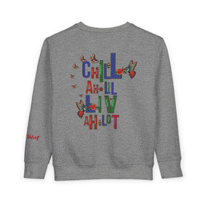 Toddler Sweatshirt — Colorful Floral Name Crewneck (Custom Kavi)