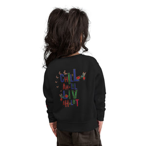 Toddler Sweatshirt — Colorful Floral Name Crewneck (Custom Kavi)