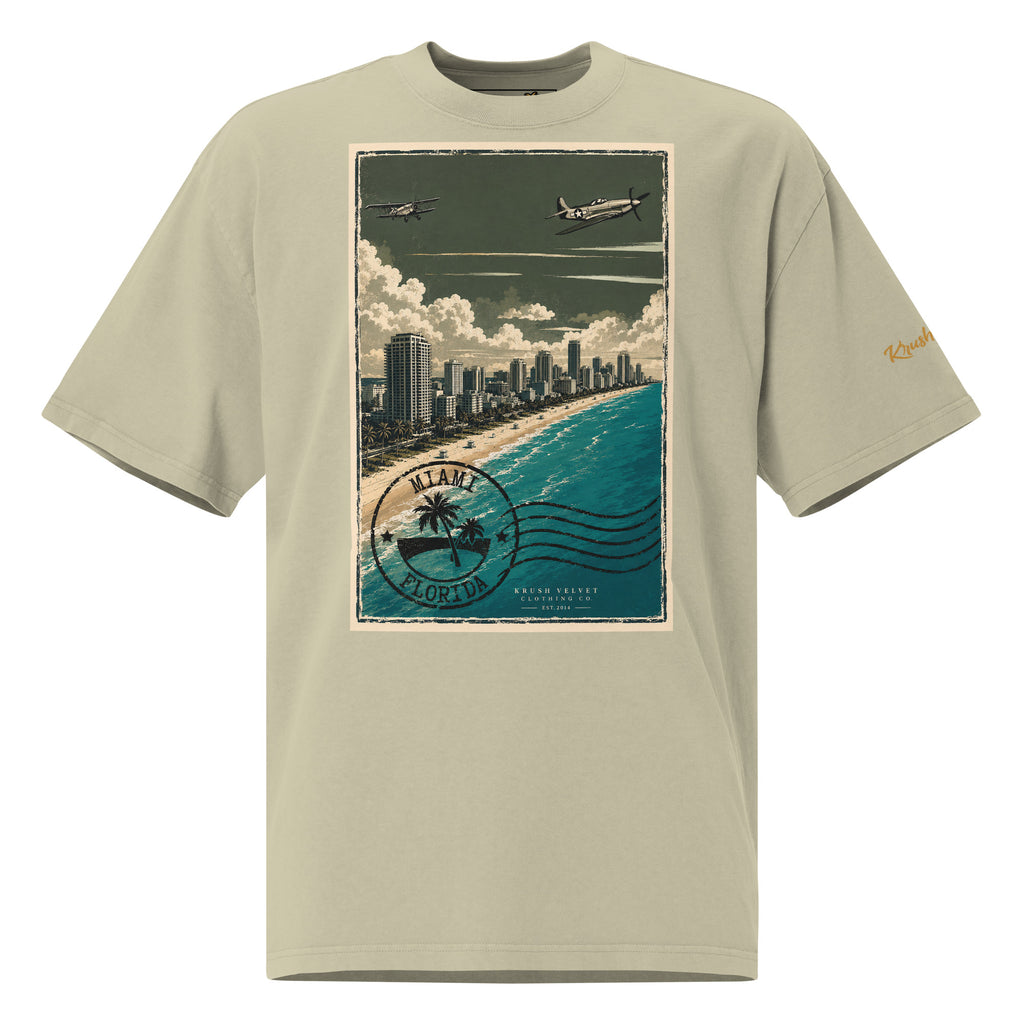 Krush Velvet KV-014 Oversized Postmarked Miami Story Tee