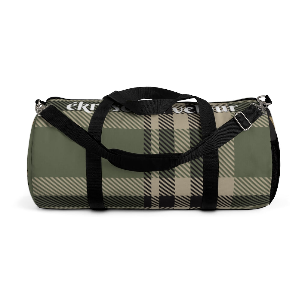 Military Green Pom Head Duffle Bag