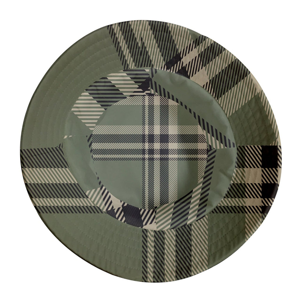 Military Green Plaid Inside Out Bucket Hat
