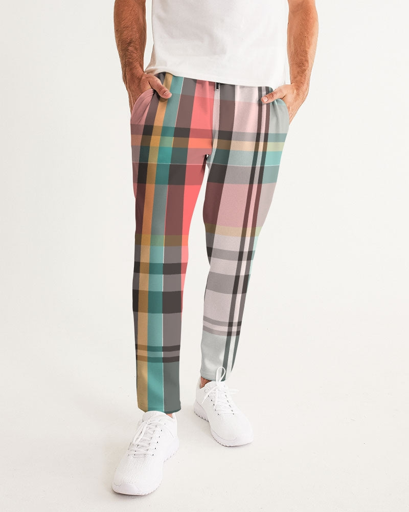 Pink Plaid Unisex Joggers