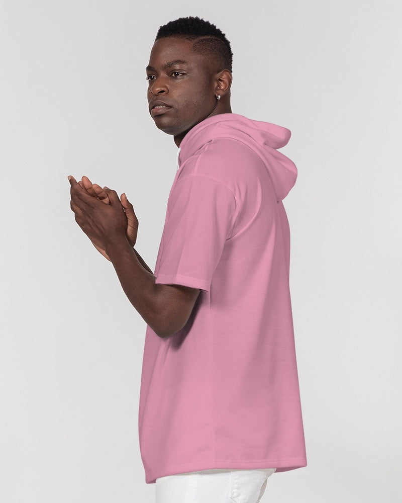 Summer Pale Pink Men's Premium Heavyweight Short Sleeve Hoodie