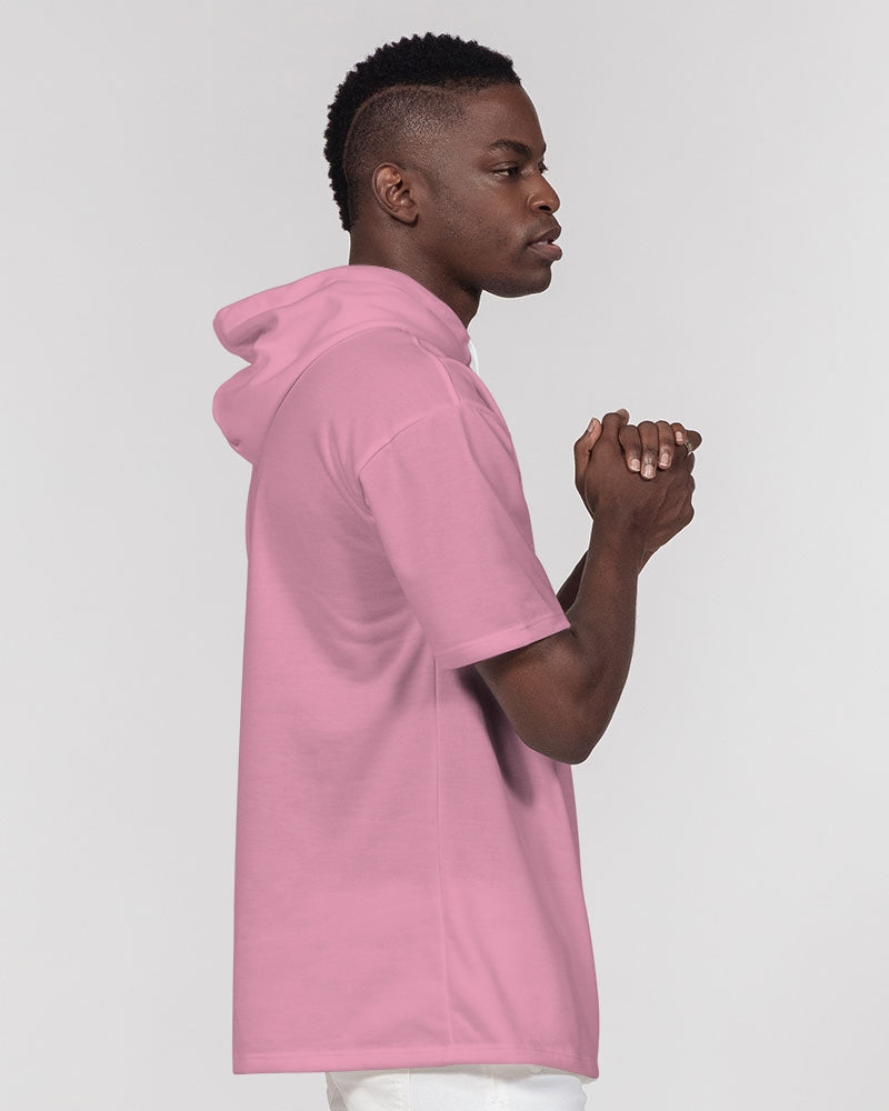 Summer Pale Pink Men's Premium Heavyweight Short Sleeve Hoodie