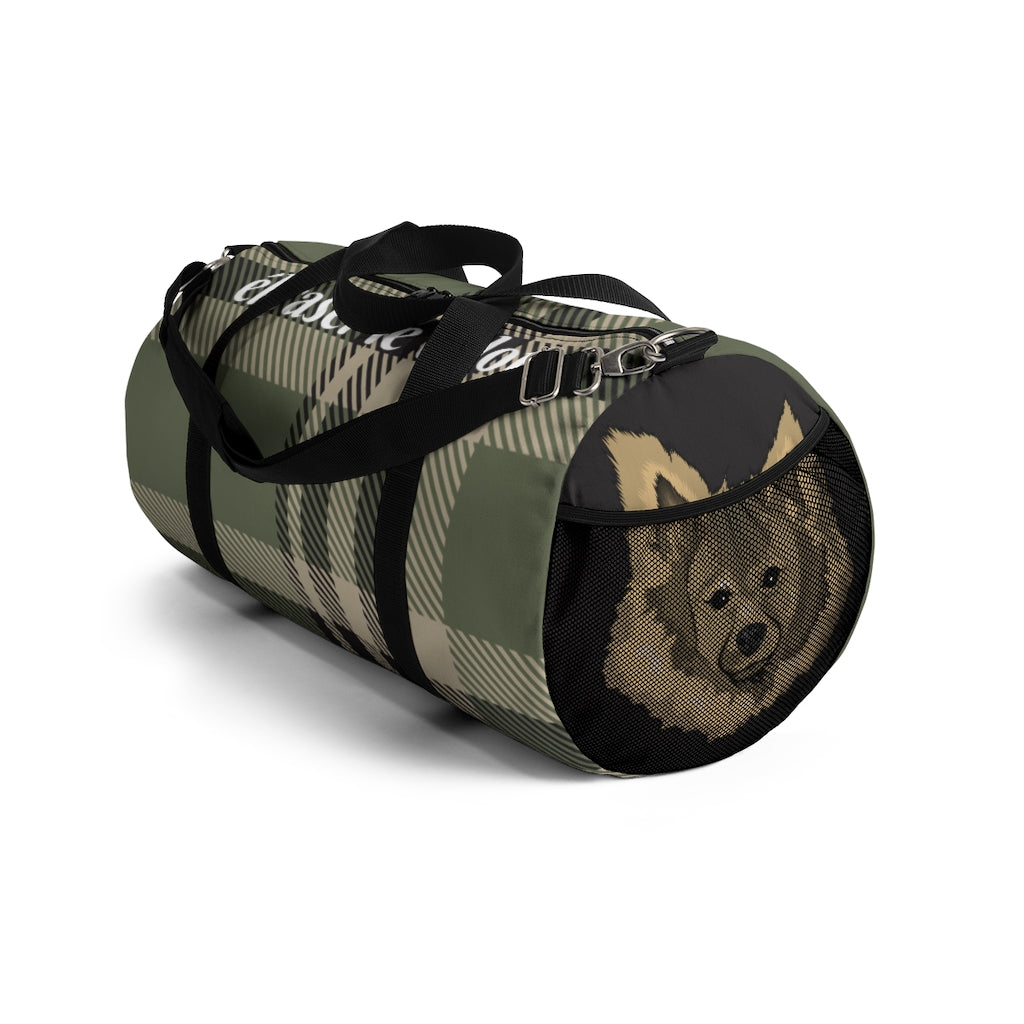 Military Green Pom Head Duffle Bag