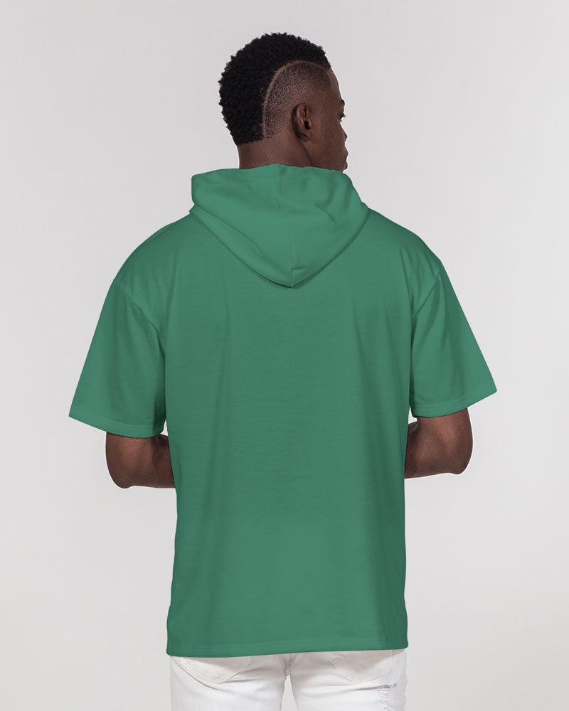Summer Dark Green Men's Premium Heavyweight Short Sleeve Hoodie