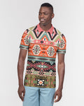Pink Aztec Men's Slim Fit Short Sleeve Polo