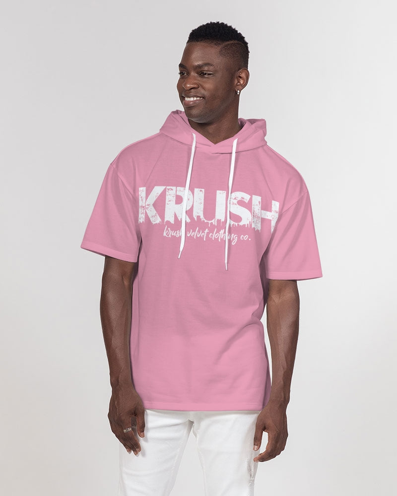 Summer Pale Pink Men's Premium Heavyweight Short Sleeve Hoodie