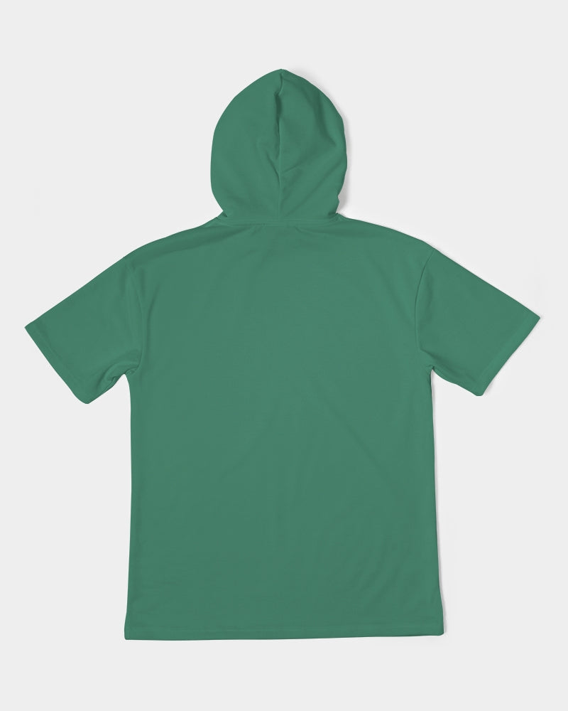 Summer Dark Green Men's Premium Heavyweight Short Sleeve Hoodie
