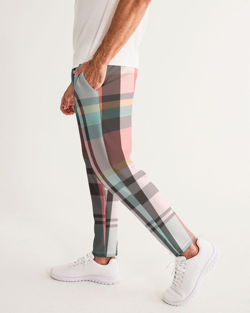 Pink Plaid Unisex Joggers