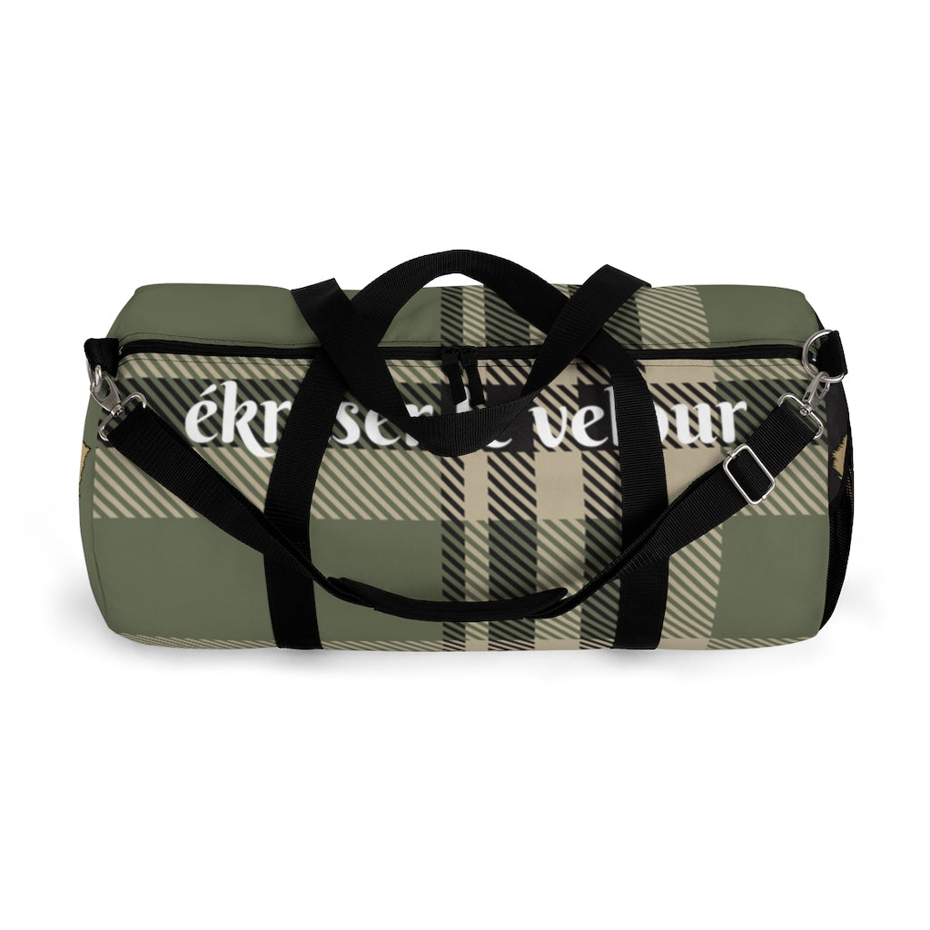 Military Green Pom Head Duffle Bag