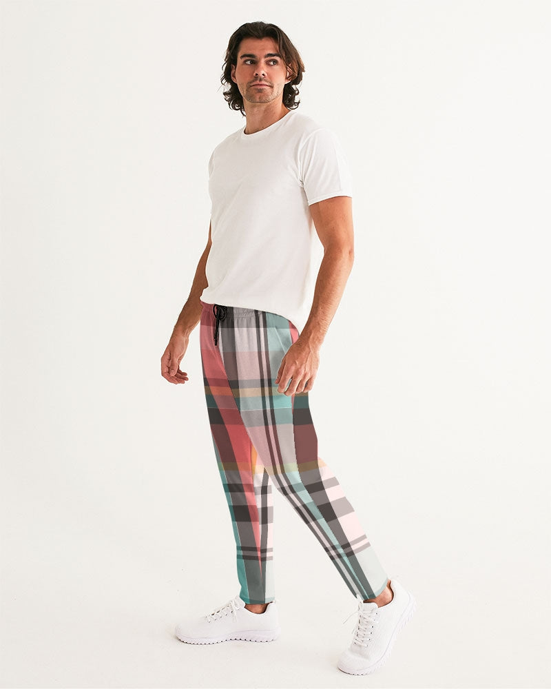 Pink Plaid Unisex Joggers