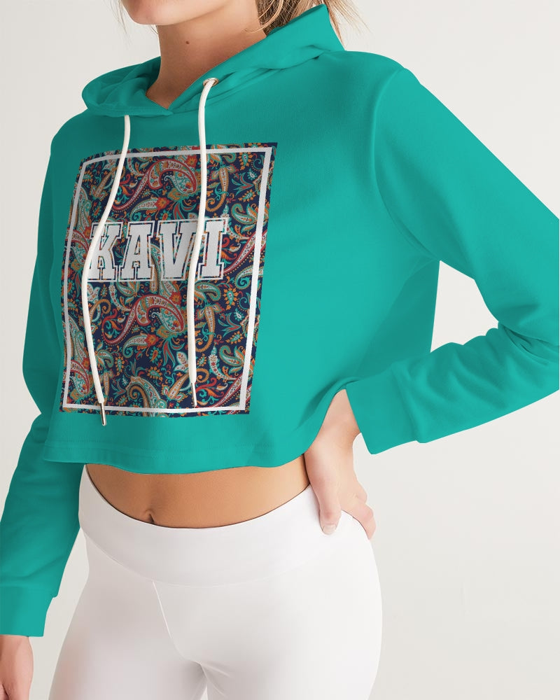 KAVI Paisley Cropped Hoodie