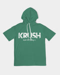 Summer Dark Green Men's Premium Heavyweight Short Sleeve Hoodie