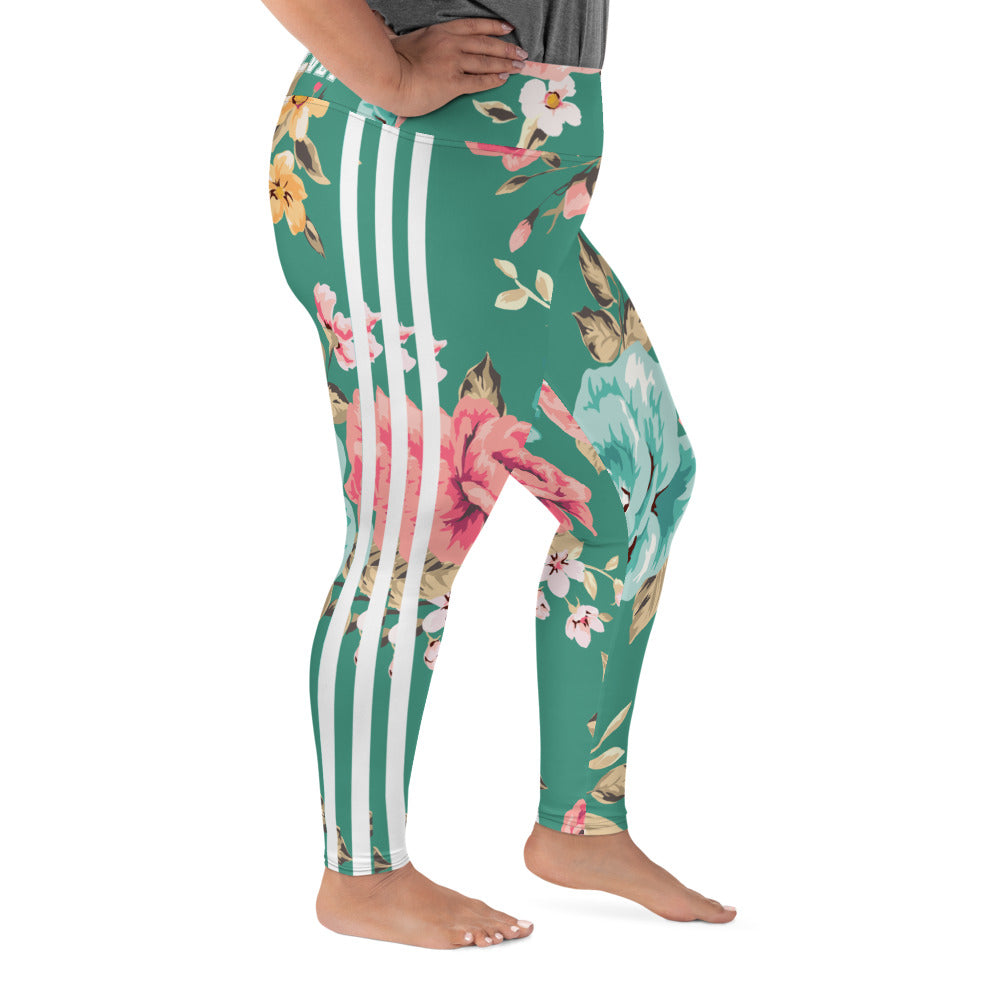KAVI Floral Plus Size Leggings
